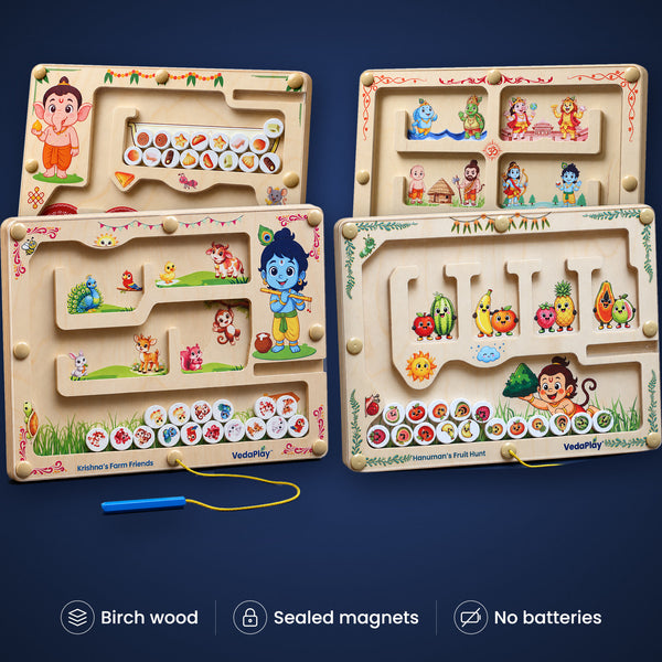 Family Set · Krishna + Hanuman + Ganesha + Vishnu