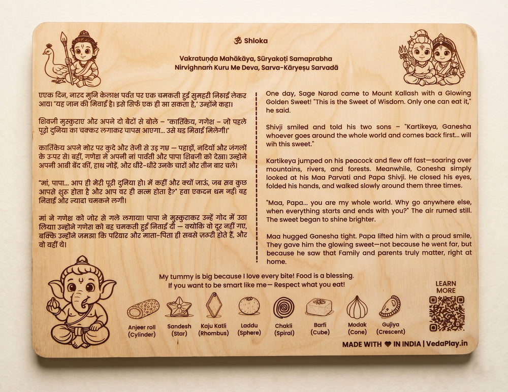 Back of the maze with story and shloka