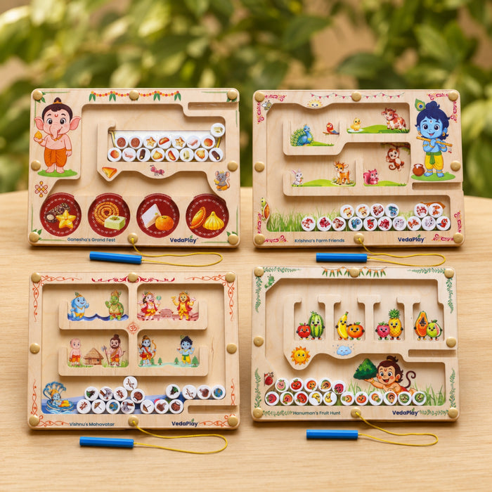 Family Set · Krishna + Hanuman + Ganesha + Vishnu