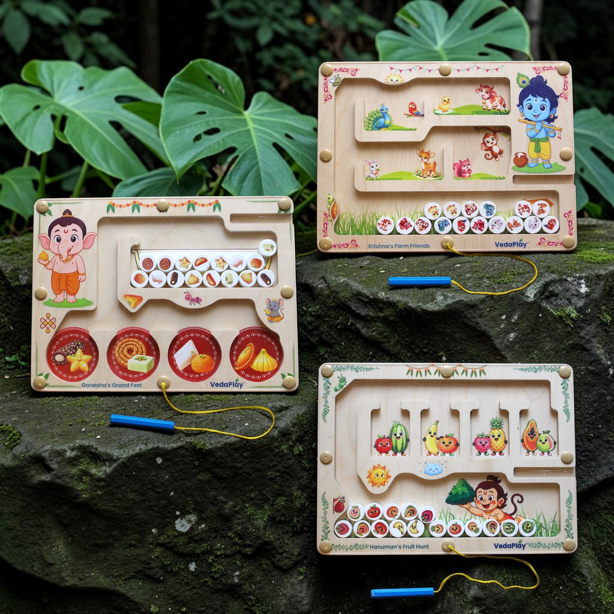 Trio · Krishna + Hanuman + Ganesha