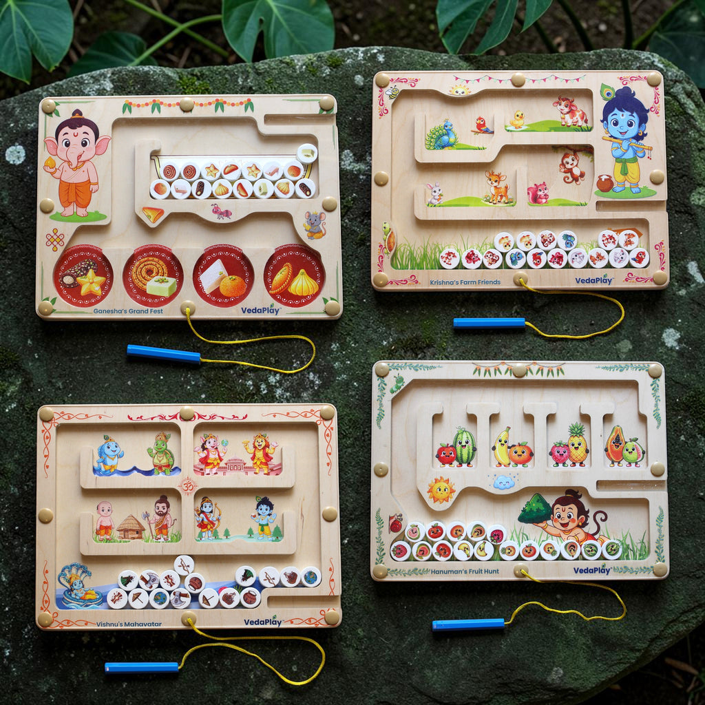 Family Set · Krishna + Hanuman + Ganesha + Vishnu