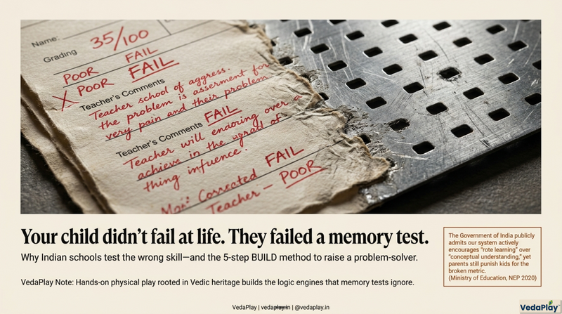 Indian schools grade memory. The 5-step method to build the brain that actually thinks.
