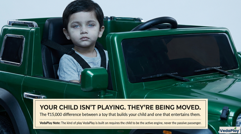 The toy steers, balances, navigates. Your child sits. Zero effort, zero learning — and a ₹15,000 receipt.