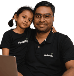 Manjunath B V holding his daughter