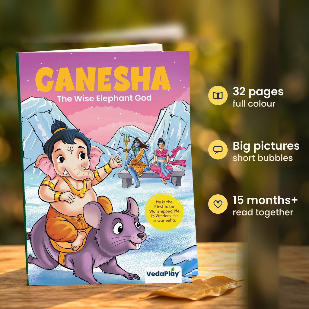 Ganesha comic book The Wise Elephant God, 32 full-colour pages, for 15 months and up