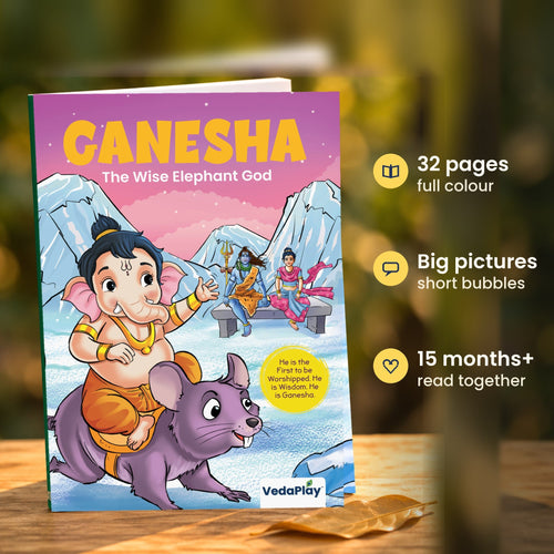 Ganesha comic book The Wise Elephant God, 32 full-colour pages, for 15 months and up