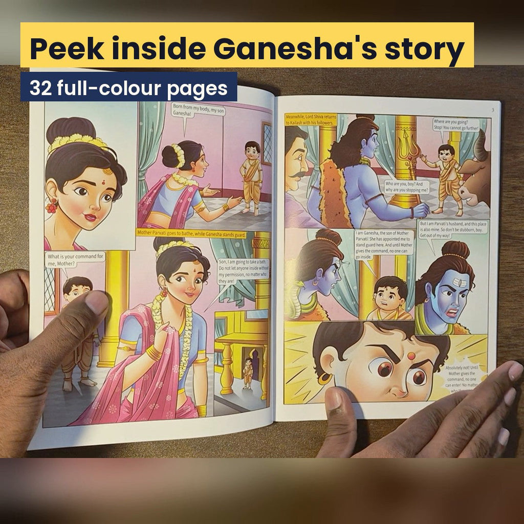 Flip through the Ganesha comic: 32 full-colour pages