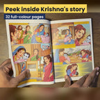 Flip through the Krishna comic: 32 full-colour pages