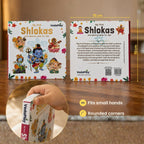 Shlokas board book size 15 x 15 cm, thick board pages and rounded corners